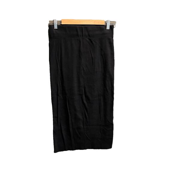 Standard James Perse Black Ribbed Pull On Women's Skirt Size 2 - Picture 1 of 5